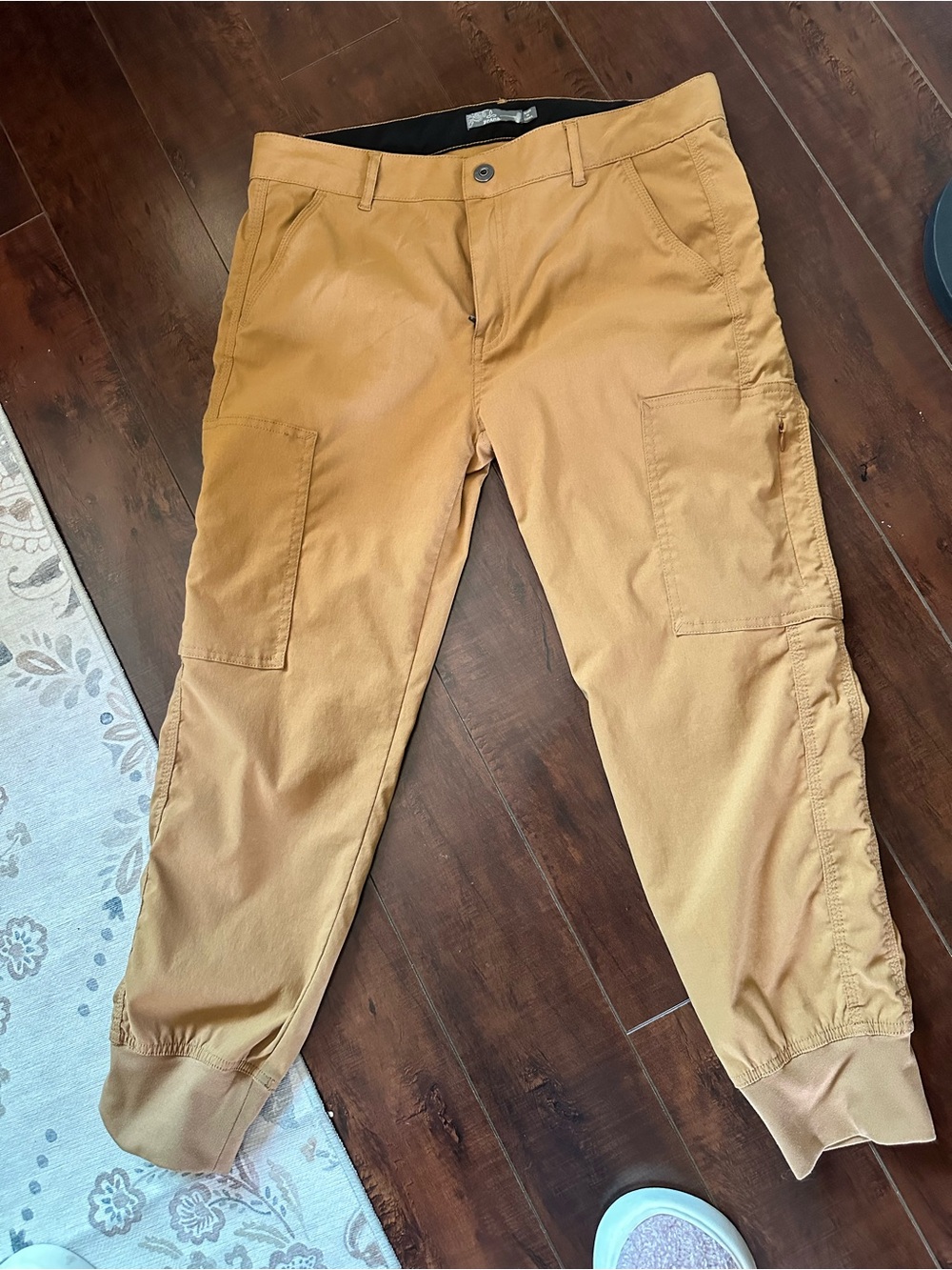 Prana woman’s Cargo Joggers in Caramel/Tan